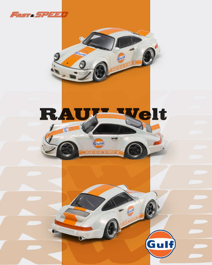 (PREORDER) Fast Speed Rauh-Welt Porsche RWB964 Wide-Body Modified (Gulf Livery)