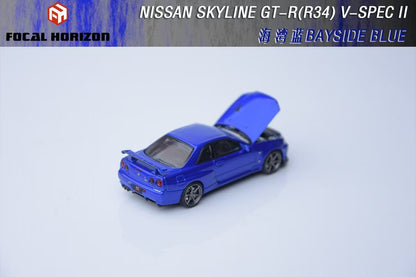 (PREORDER) Focal Horizon Nissan Skyline GT-R R34 V-SPEC-II (Bayside Blue)