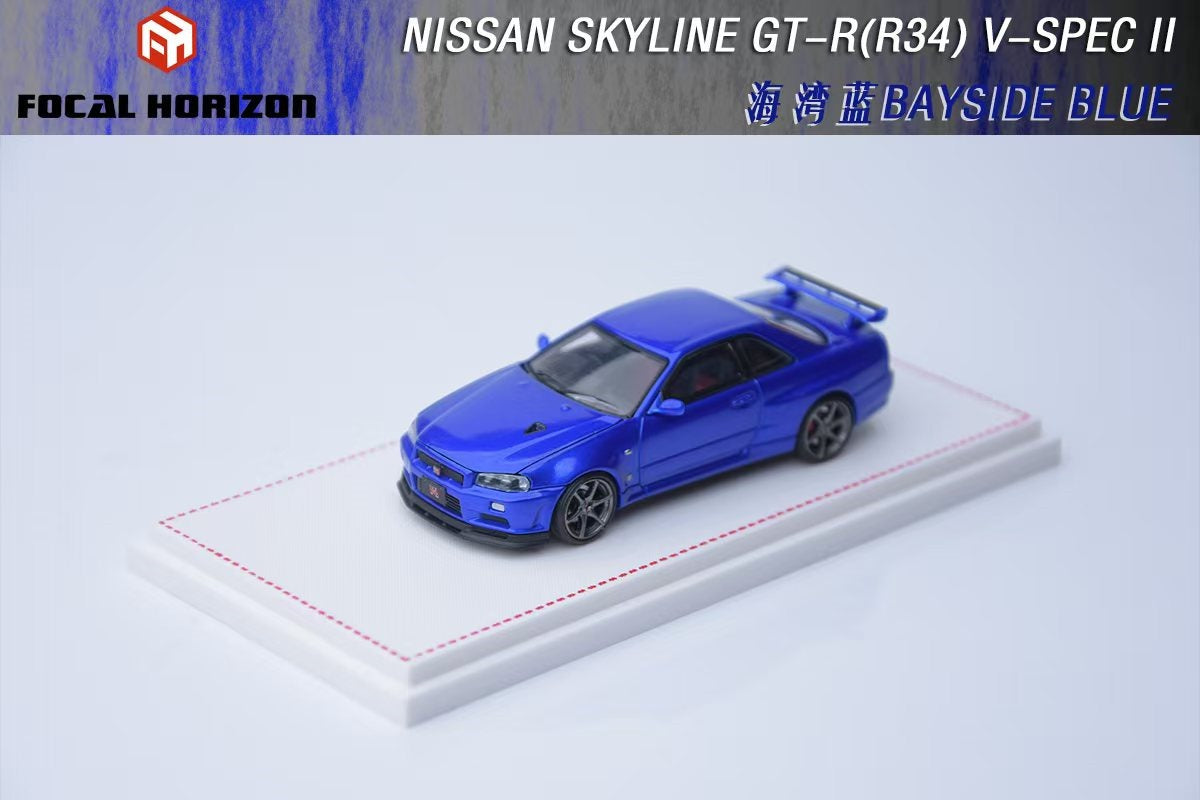 (PREORDER) Focal Horizon Nissan Skyline GT-R R34 V-SPEC-II (Bayside Blue)