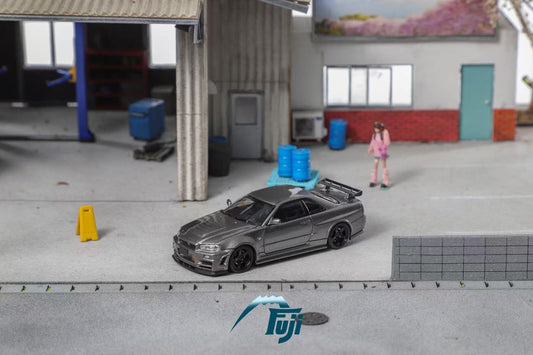 (PREORDER) Fuji Nissan Skyline R34, GT-R Nismo Z-Tune High-end Version (Gun Grey)