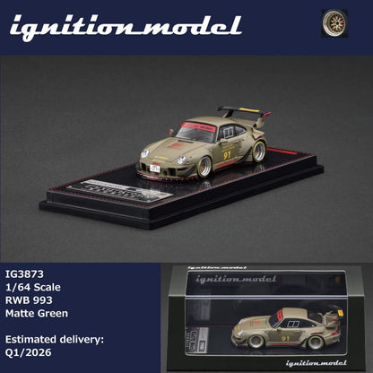 (PREORDER) Ignition Model Porsche RWB993 (Matte Green)