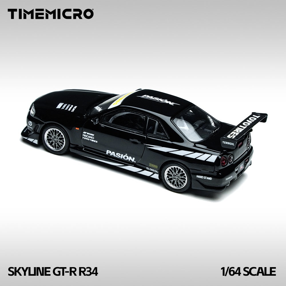 (PREORDER) TimeMicro Nissan Skyline GT-R R34 "Black Street" Black