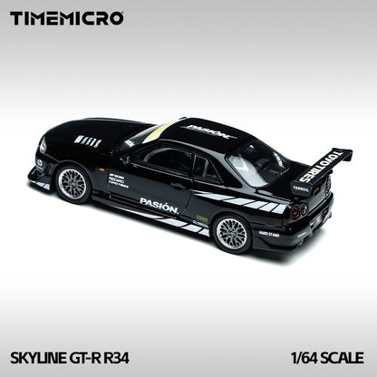 (PREORDER) TimeMicro Nissan Skyline GT-R R34 "Black Street" Black