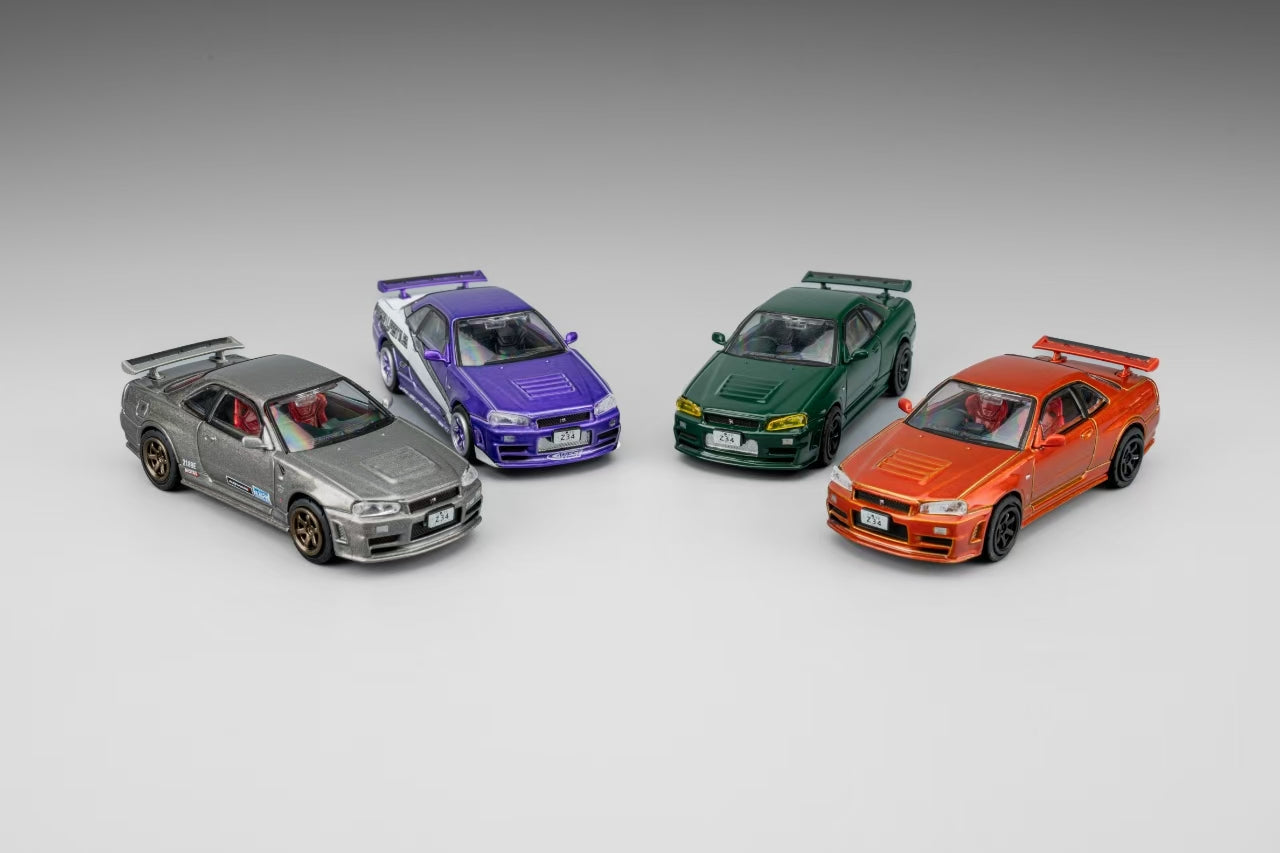(PREORDER) DM MODEL Nissan Skyline GT-R R34 (RHD) CRS Dark Metal Grey Latte Art