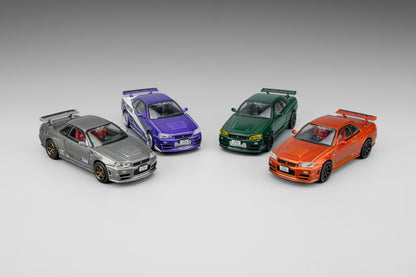 (PREORDER) DM MODEL Nissan Skyline GT-R R34 (RHD) CRS Dark Metal Grey Latte Art