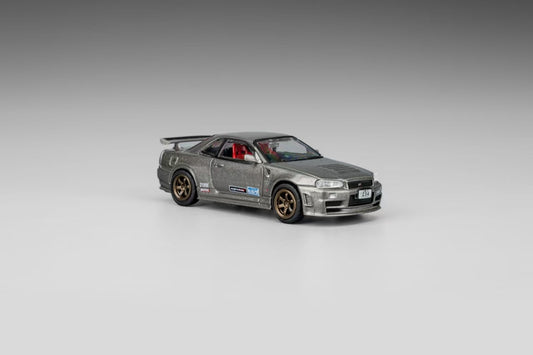 (PREORDER) DM MODEL Nissan Skyline GT-R R34 (RHD) CRS Dark Metal Grey Latte Art
