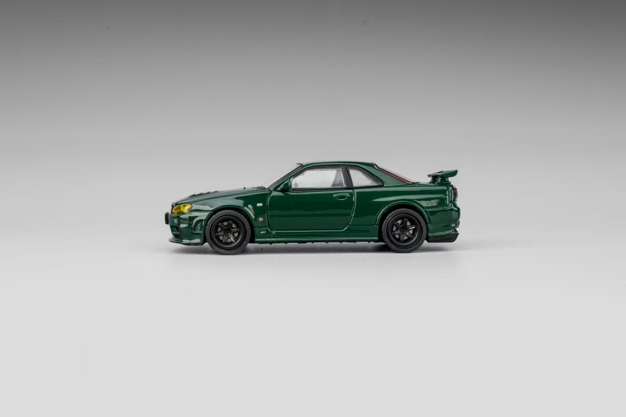 (PREORDER) DM MODEL Nissan Skyline GT-R R34 (RHD) Dark Green