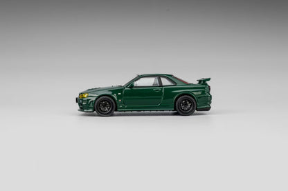 (PREORDER) DM MODEL Nissan Skyline GT-R R34 (RHD) Dark Green
