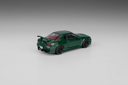 (PREORDER) DM MODEL Nissan Skyline GT-R R34 (RHD) Dark Green