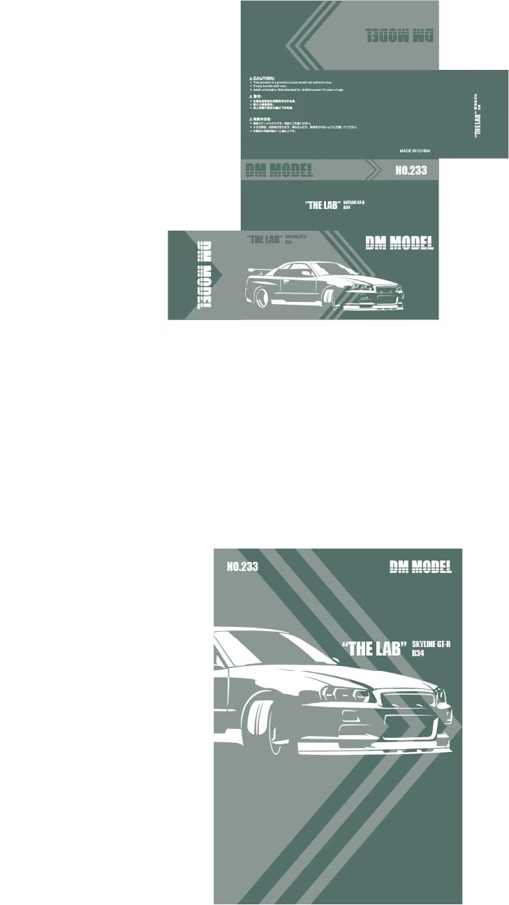 (PREORDER) DM MODEL Nissan Skyline GT-R R34 (RHD) Dark Green