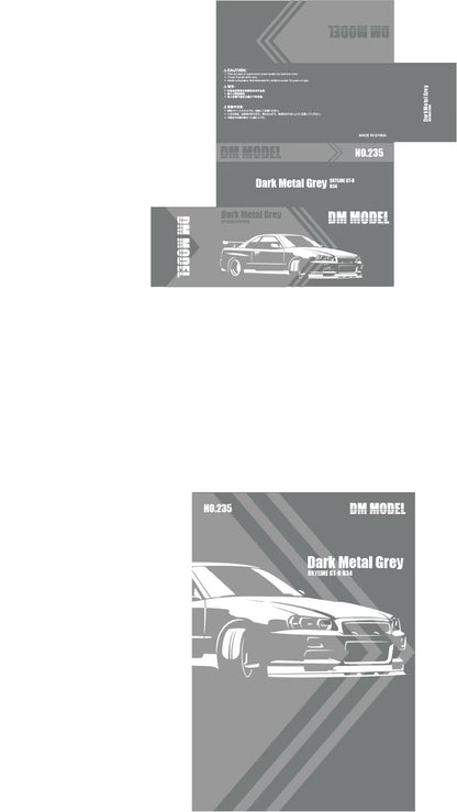 (PREORDER) DM MODEL Nissan Skyline GT-R R34 (RHD) Dark Metal Grey