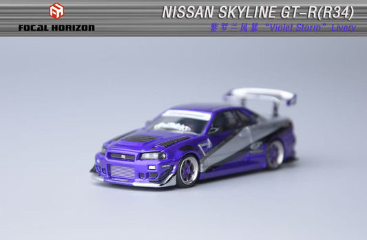 (PREORDER) Focal Horizon FH Nissan Skyline GT-R R34 Ryohe's Gifted Modified (Violet Storm)