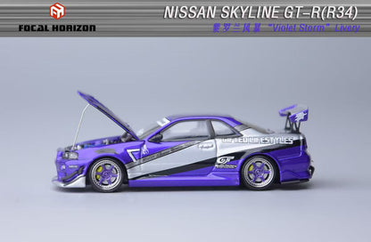 (PREORDER) Focal Horizon FH Nissan Skyline GT-R R34 Ryohe's Gifted Modified (Violet Storm)