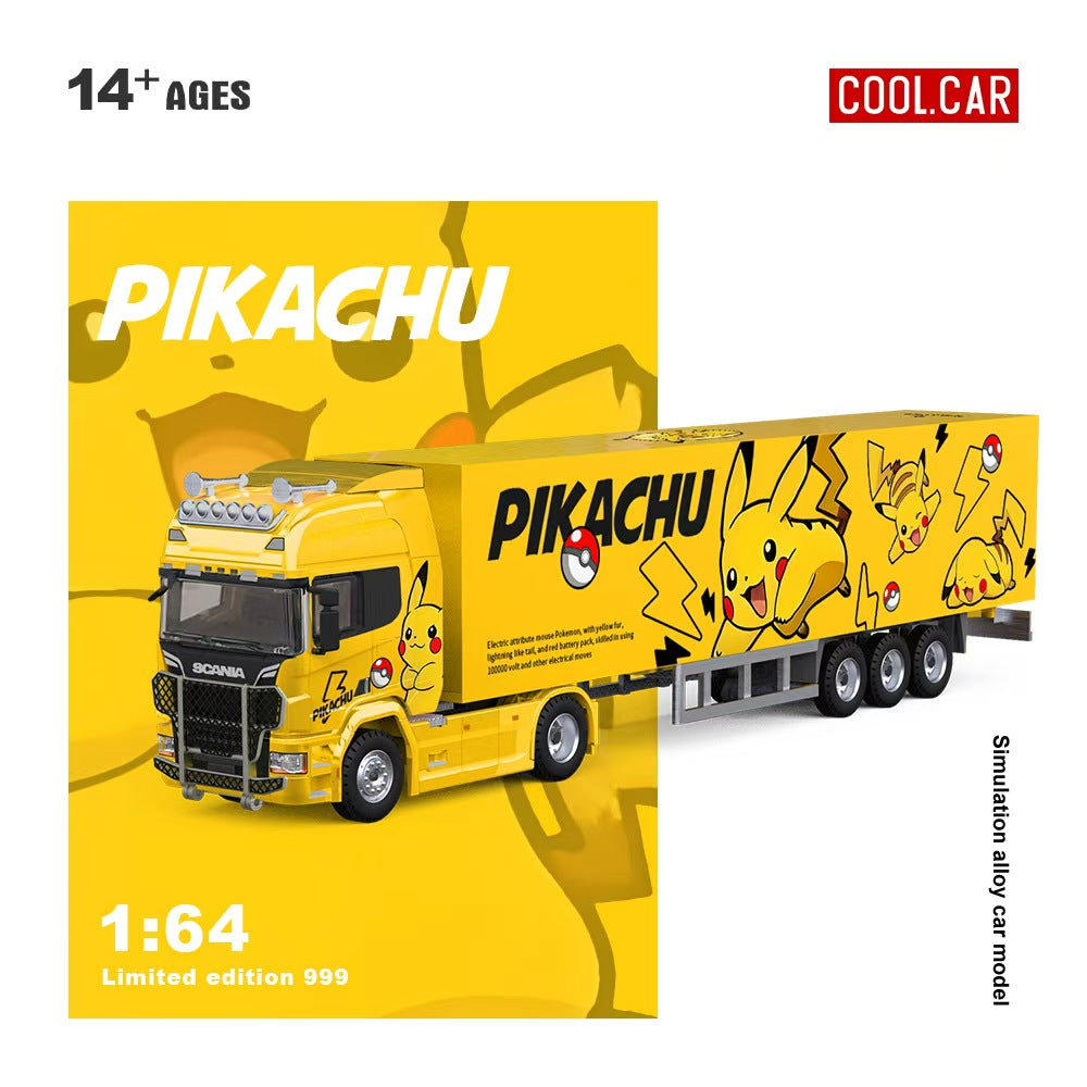 (PREORDER--SOLD OUT) Cool Car Scania Container Truck - Pikachu Livery