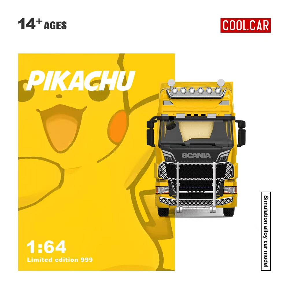 (PREORDER--SOLD OUT) Cool Car Scania Container Truck - Pikachu Livery