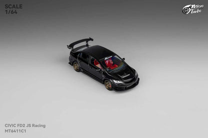 (PREORDER) Micro Turbo Honda Civic FD2 JS Racing model (Metallic Black)