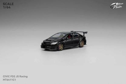 (PREORDER) Micro Turbo Honda Civic FD2 JS Racing model (Metallic Black)