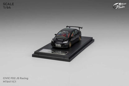(PREORDER) Micro Turbo Honda Civic FD2 JS Racing model (Metallic Black)