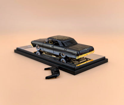 (PREORDER) Fine Works64 Chevy Impala - Foshan Exhibition Exclusive (Black/Gold Livery)
