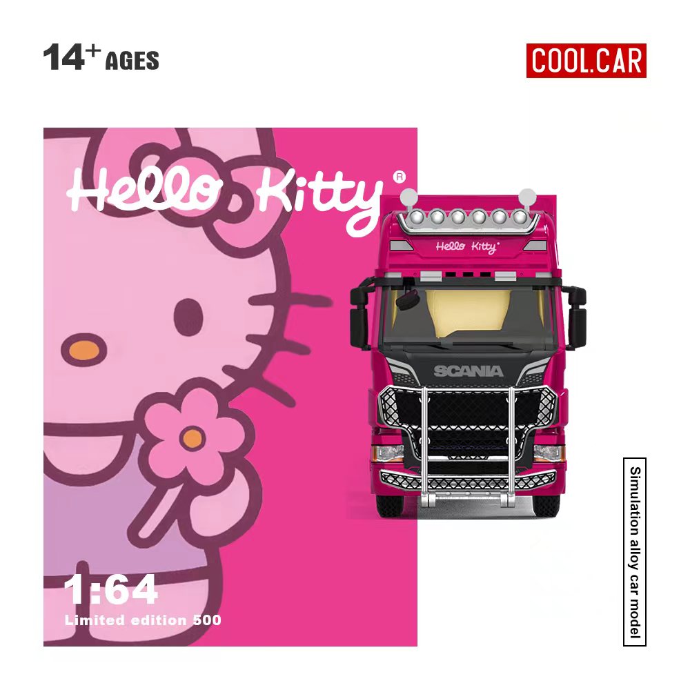 (PREORDER) Cool Car Scania Container Truck - Hello Kitty Livery