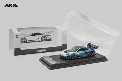 (PREORDER) HKM Porsche 911 (992) GT3 R Rennsport (Blue/White)