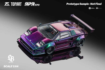 (PREORDER) Topart Liberty Walk LBWK Lamborghini Countach (Chameleon)