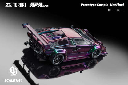 (PREORDER) Topart Liberty Walk LBWK Lamborghini Countach (Chameleon)