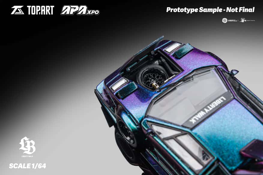 (PREORDER) Topart Liberty Walk LBWK Lamborghini Countach (Chameleon)