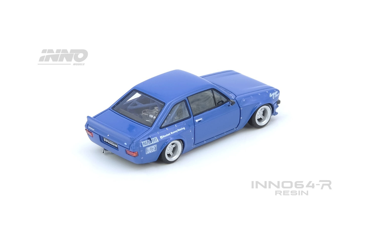 (PREORDER) Inno64-R Limited Event Edition RESIN Ford Escort MK2 Pandem "Emotion" Retro (Havoc Blue)