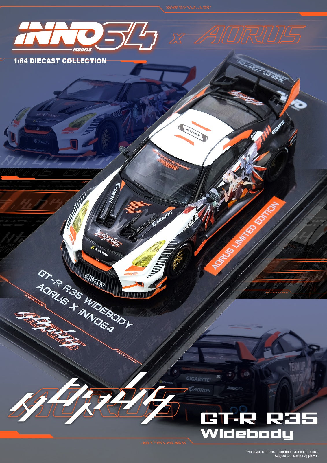 (PREORDER) Inno64 x Auros Limited Event Edition Nissan GT-R R35 Widebody