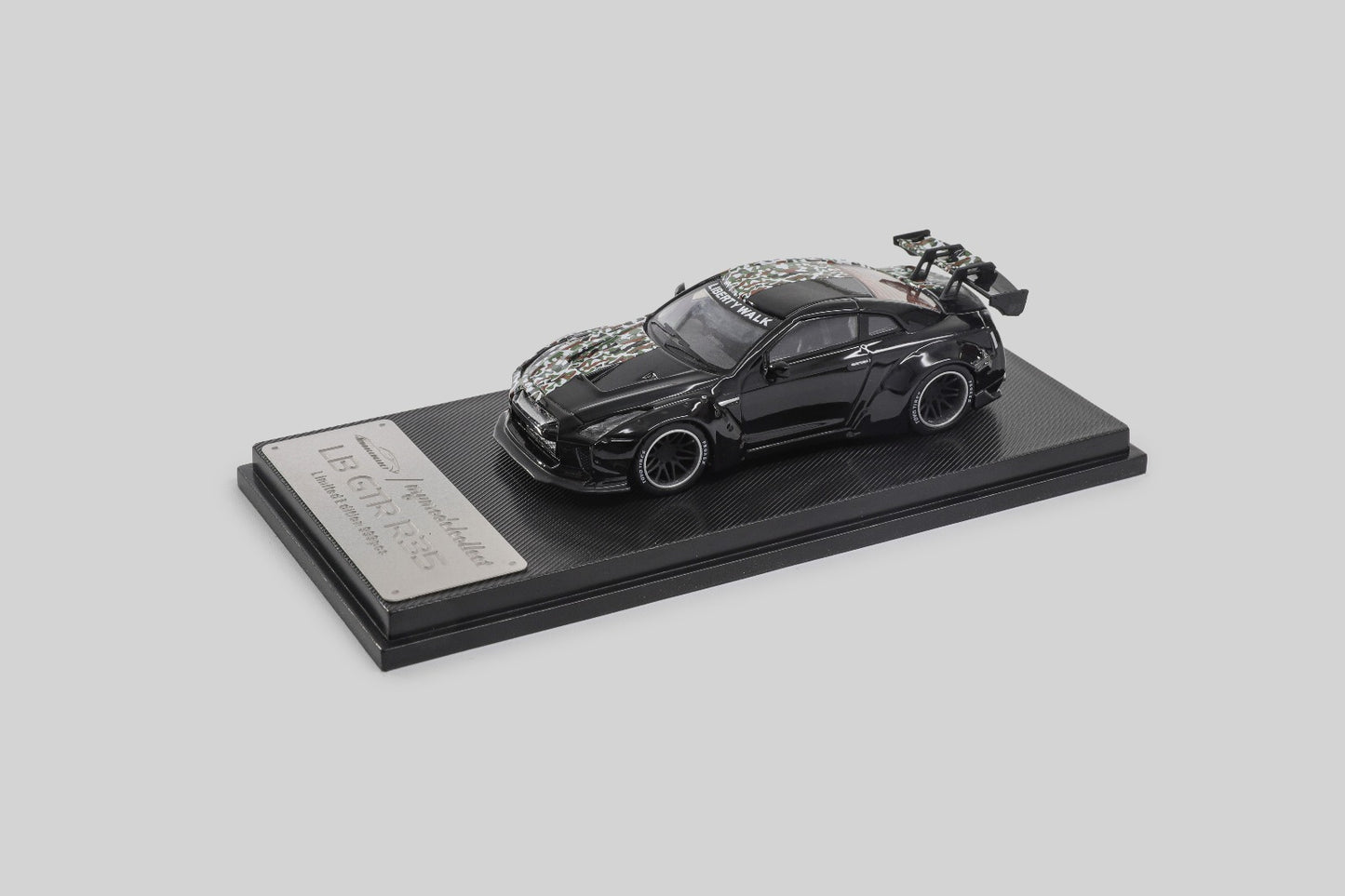 (PREORDER) My Model Collect Nissan GT-R R35, LB Wide-body Modified (Black-Camouflage)