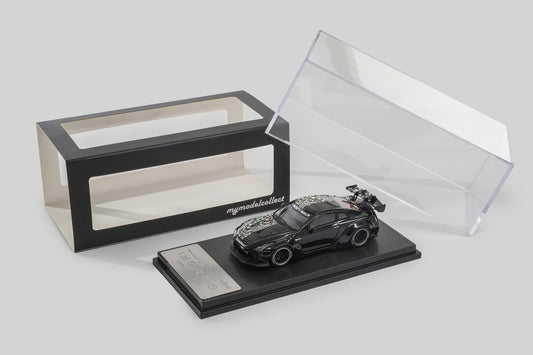 (PREORDER) My Model Collect Nissan GT-R R35, LB Wide-body Modified (Black-Camouflage)