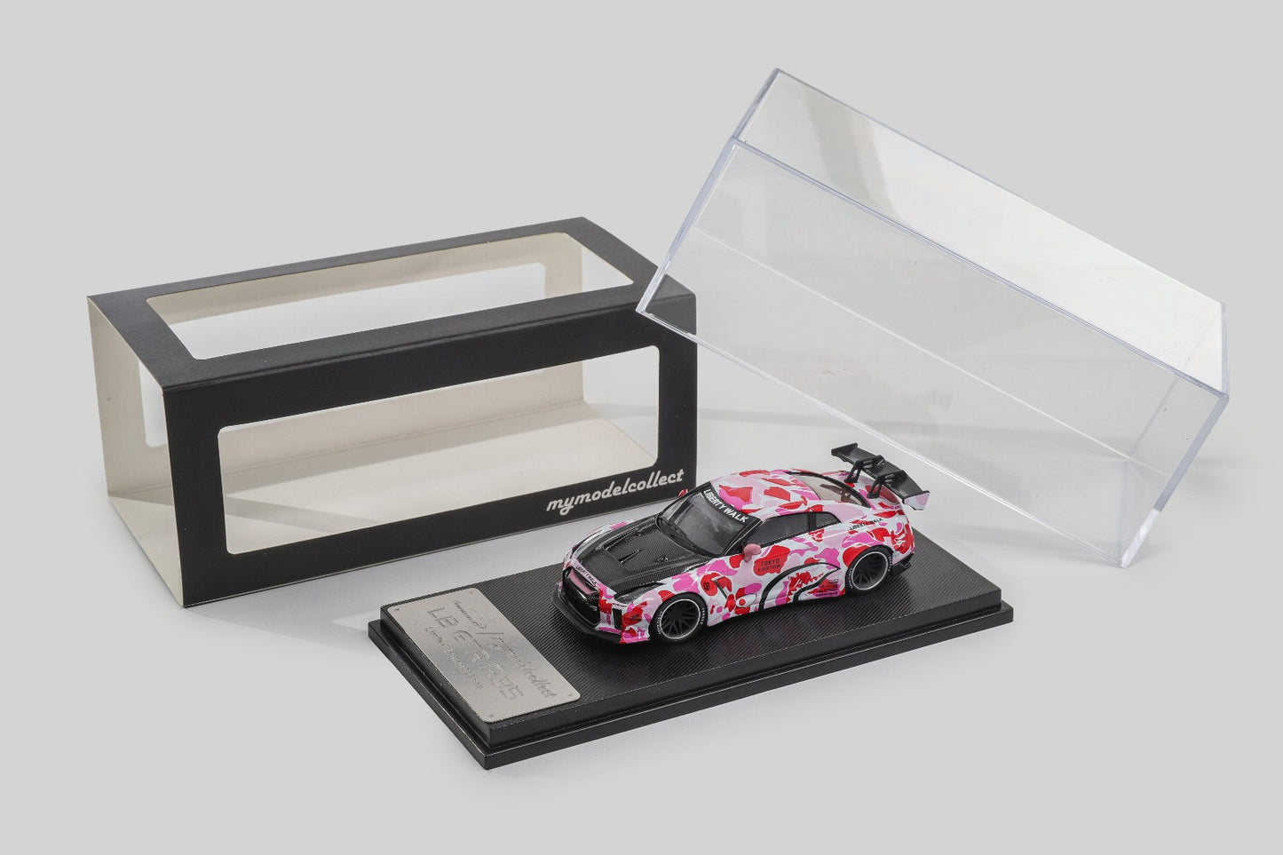 (PREORDER) My Model Collect Nissan GT-R R35, LB Wide-body Modified (Pink Bape)