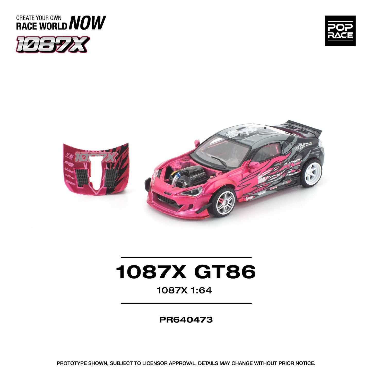 (PREORDER) Pop Race - Toyota Supra 1087X GT86 (Pink)