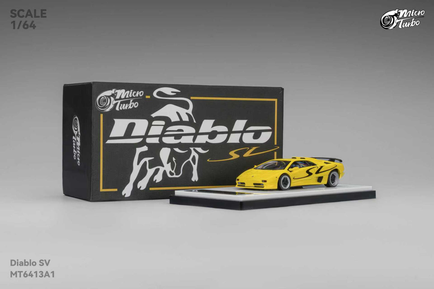(PREORDER) Micro Turbo Lamborghini Diablo SV (Metallic Yellow)