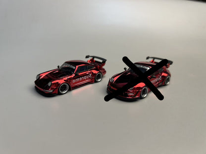 (PREORDER) Flame Model Porsche RWB 964 (Supreme Chrome Livery)