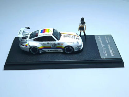 (PREORDER) My Model Colleect Porsche RWB964 High Wing (White Apple w/Figure)