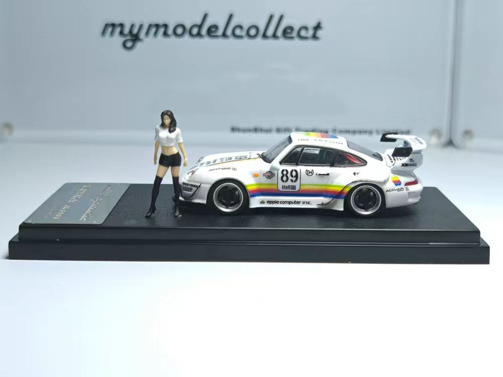 (PREORDER) My Model Colleect Porsche RWB964 High Wing (White Apple w/Figure)