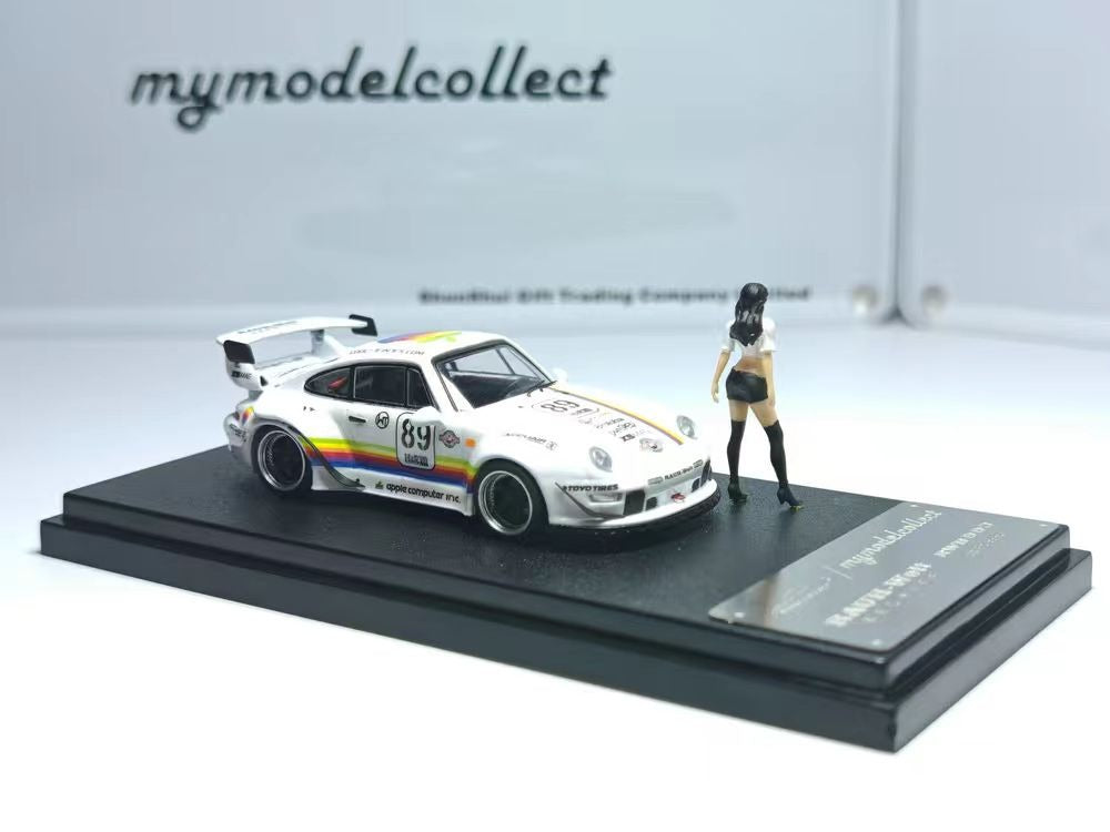 (PREORDER) My Model Colleect Porsche RWB964 High Wing (White Apple w/Figure)