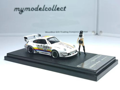 (PREORDER) My Model Colleect Porsche RWB964 High Wing (White Apple w/Figure)