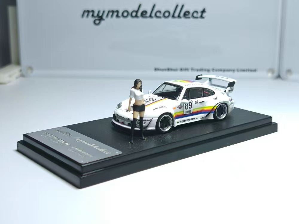 (PREORDER) My Model Colleect Porsche RWB964 High Wing (White Apple w/Figure)