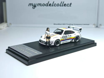 (PREORDER) My Model Colleect Porsche RWB964 High Wing (White Apple w/Figure)