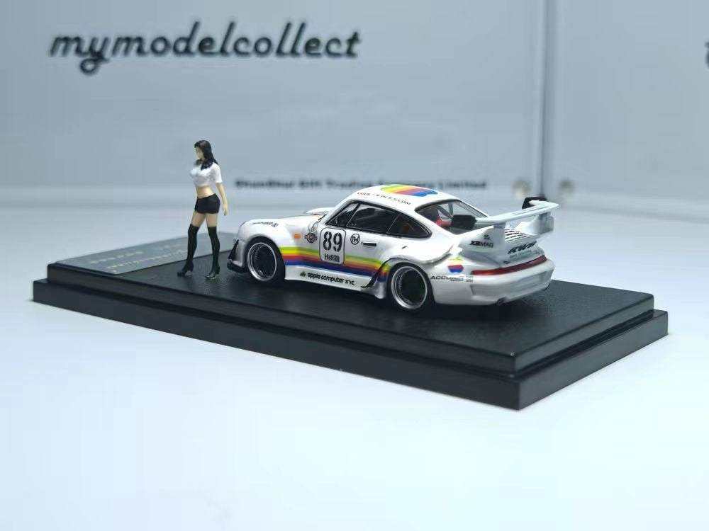 (PREORDER) My Model Colleect Porsche RWB964 High Wing (White Apple w/Figure)