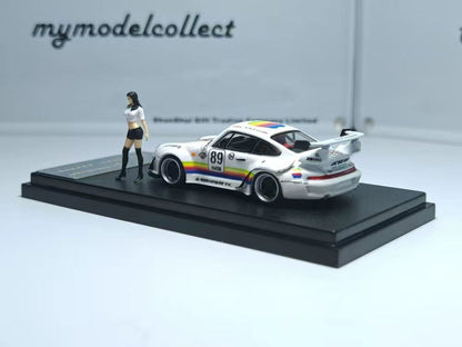 (PREORDER) My Model Colleect Porsche RWB964 High Wing (White Apple w/Figure)