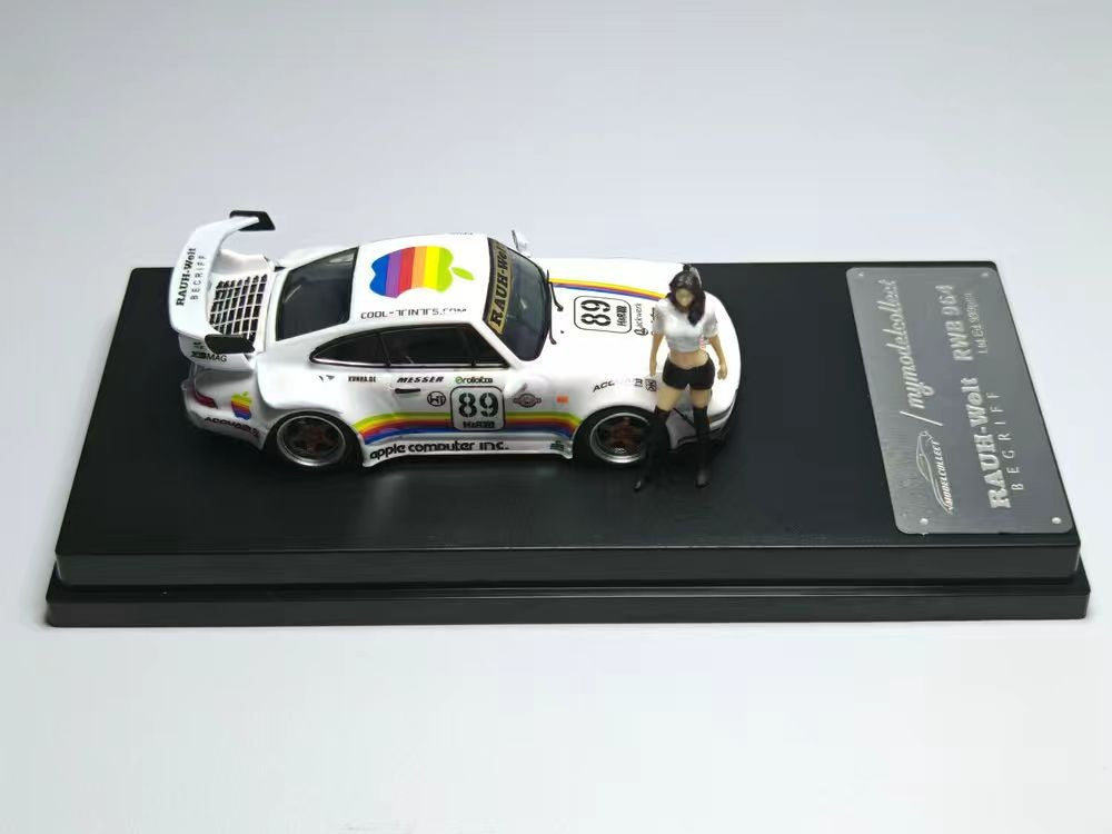 (PREORDER) My Model Colleect Porsche RWB964 High Wing (White Apple w/Figure)