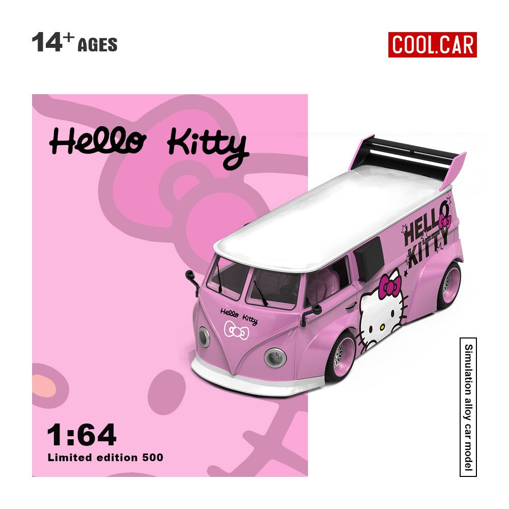 (PREORDER) Cool Car Volkswagen T1 Pickup (Hello Kitty-Light Pink)