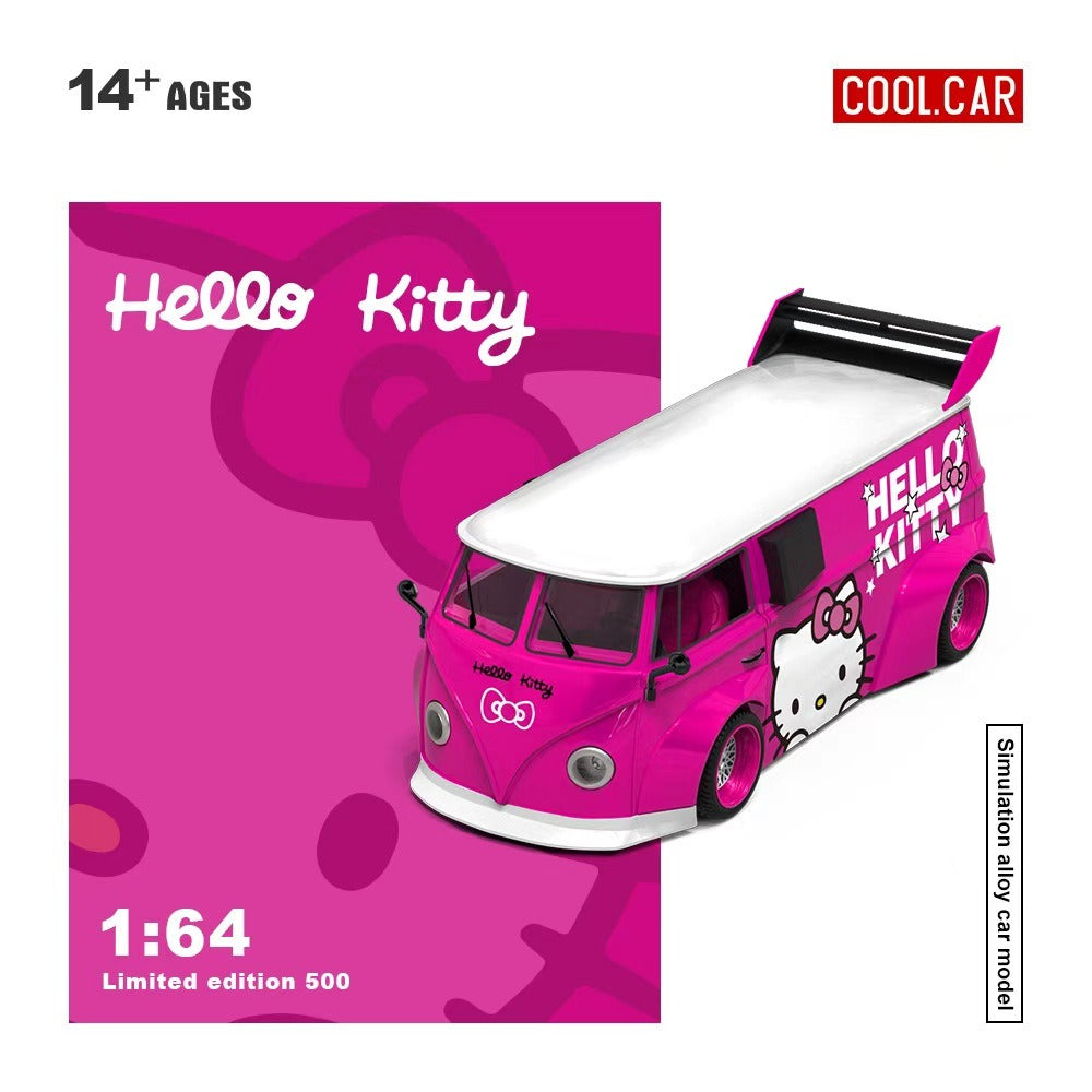(PREORDER) Cool Car Volkswagen T1 Pickup (Hello Kitty-Dark Pink)