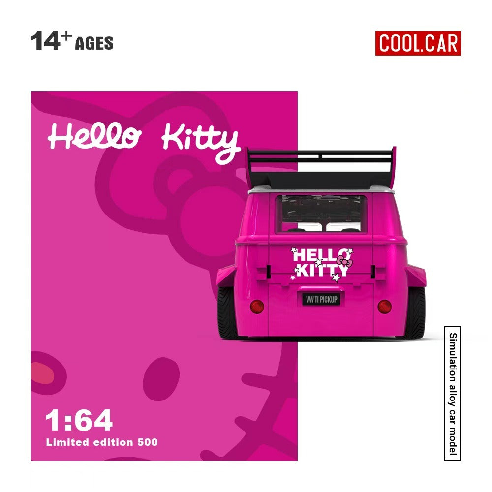 (PREORDER) Cool Car Volkswagen T1 Pickup (Hello Kitty-Dark Pink)