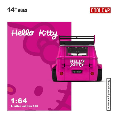 (PREORDER) Cool Car Volkswagen T1 Pickup (Hello Kitty-Dark Pink)