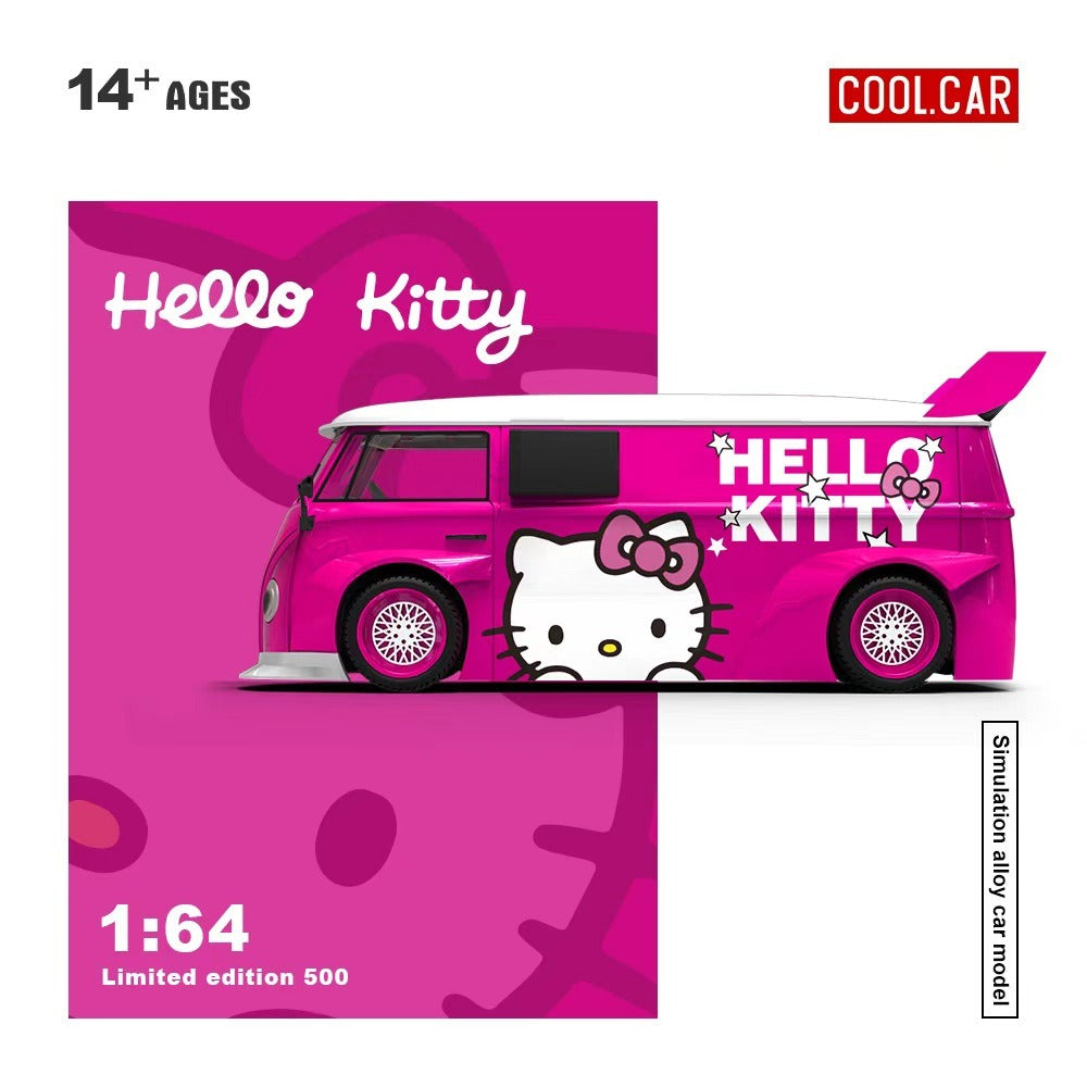 (PREORDER) Cool Car Volkswagen T1 Pickup (Hello Kitty-Dark Pink)